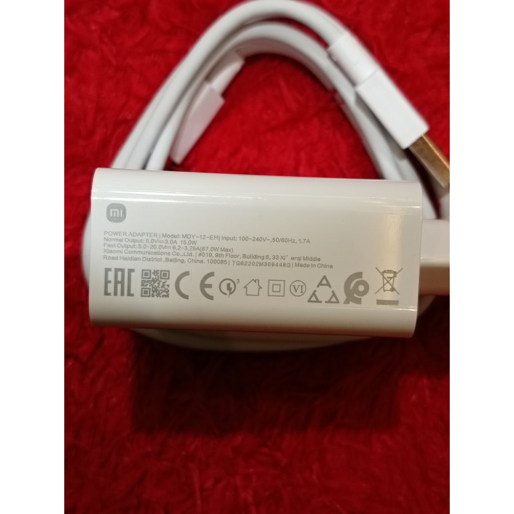 Charger Xiaomi 67w Original