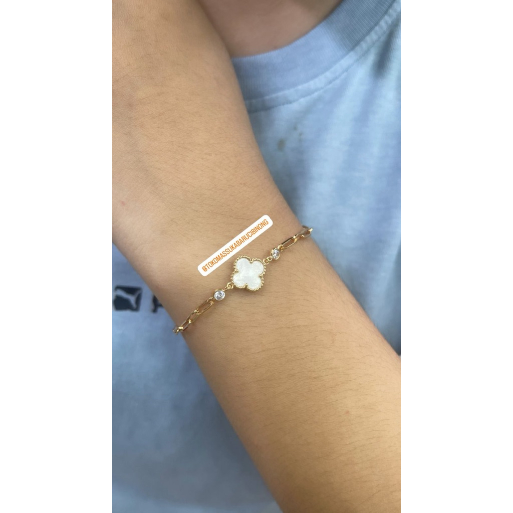 Gelang Tangan Rantai Serut Kadar 8K/9K Model Kekinian Fashion Korea (EMAS ASLI)
