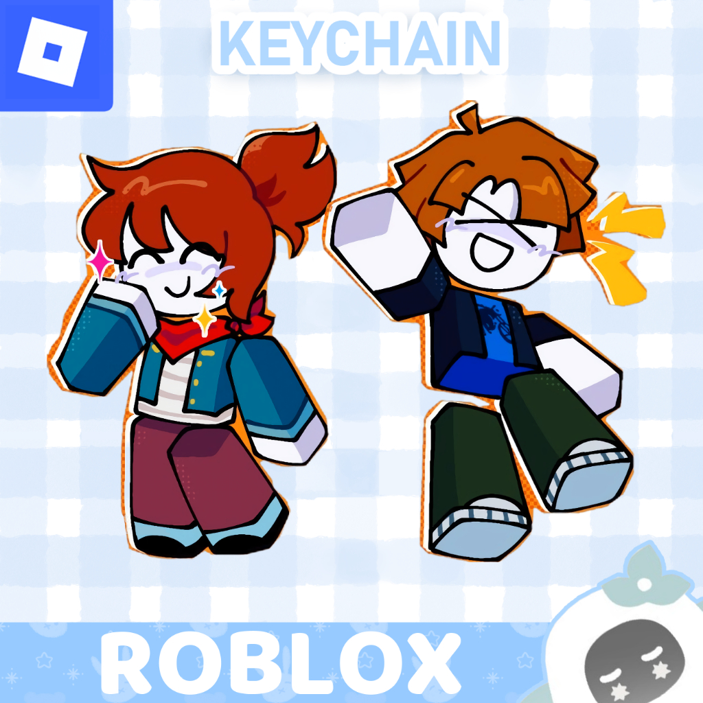 Ganci / Gantungan Kunci Akrilik COUPLE ROBLOX BACON BOY & BACON GIRL