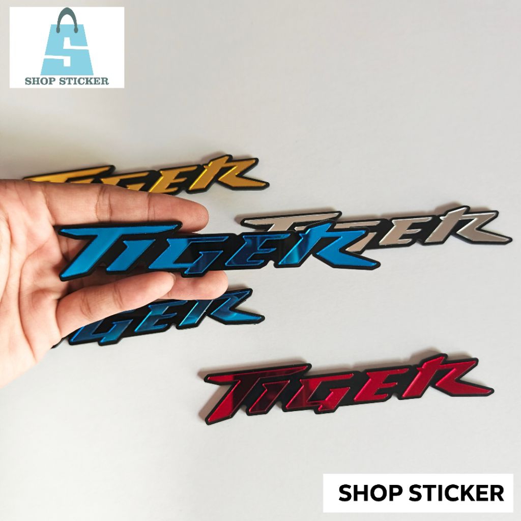 Emblem Logo Honda TIGER Timbul Motor 3D Akrilik Variasi Asesoris bukan stiker
