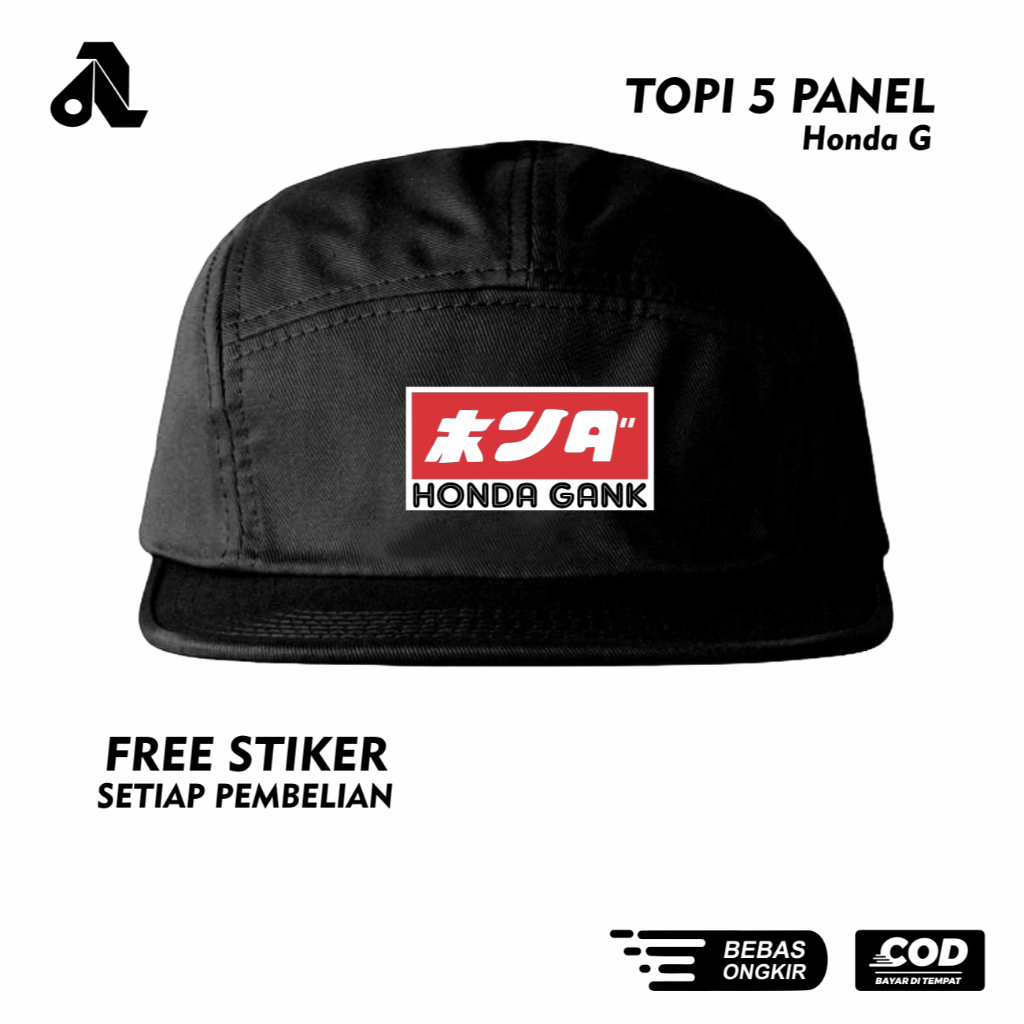 Aneela Topi 5 Panel Five Panel Topi Snapback Cowok COD Hat Cap Aneela Honda Gank
