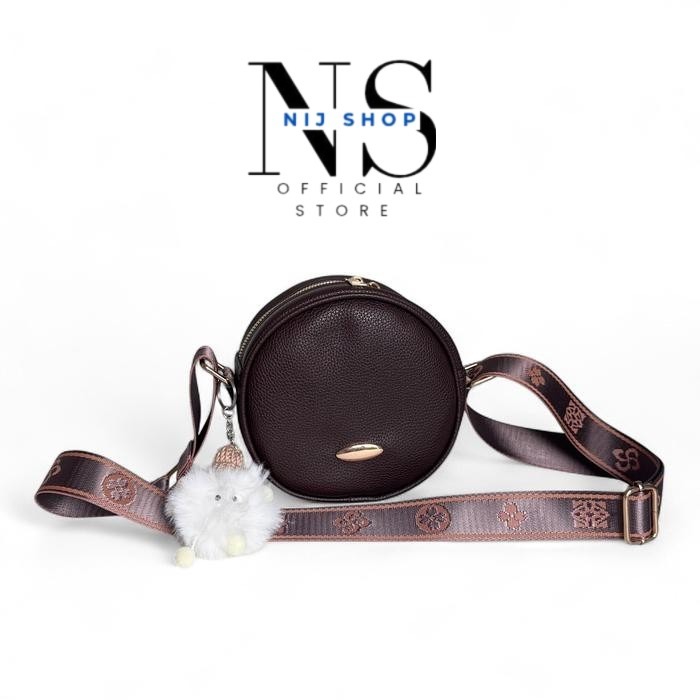 Tas selempang dan bahu Bonny Nijshop Bahan kulit papirut 1 ruang tas selempang kecil wanita lucu oot