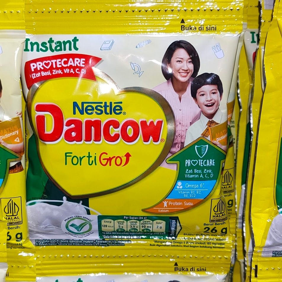 Susu Bubuk DANCOW Sachet 1 karton isi 160 sachet