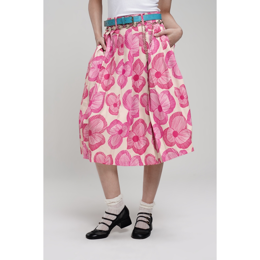 Calla The Label - Cinta Pleated Skirt - Pink