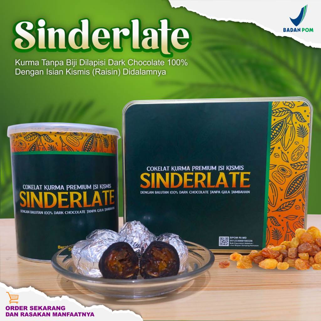 

Dazerlate Raisin - Cokelat Kurma Premium Isi Kismis Dibalut 100% Dark Choco (Zero Sugar Chocolate)