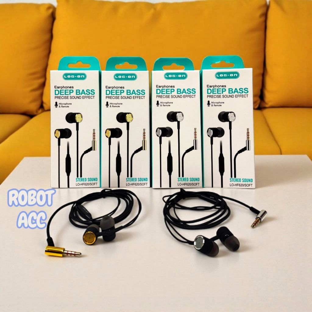 Headset LOG-ON HF620 Extrabass Hansfree Handset HF LOG-ON 620 Extrabass Earphone LOG-ON  HF620 Bass