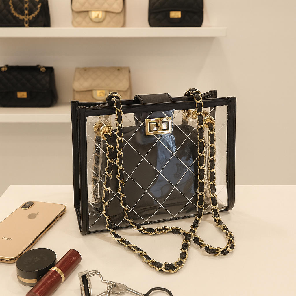 PROMO SALE 10.10 - MIKA BORDIR TAS SELEMPANG WANITA PVC PREMIUM/TAS TRANSPARAN  | TAS MIKA | TAS KPO