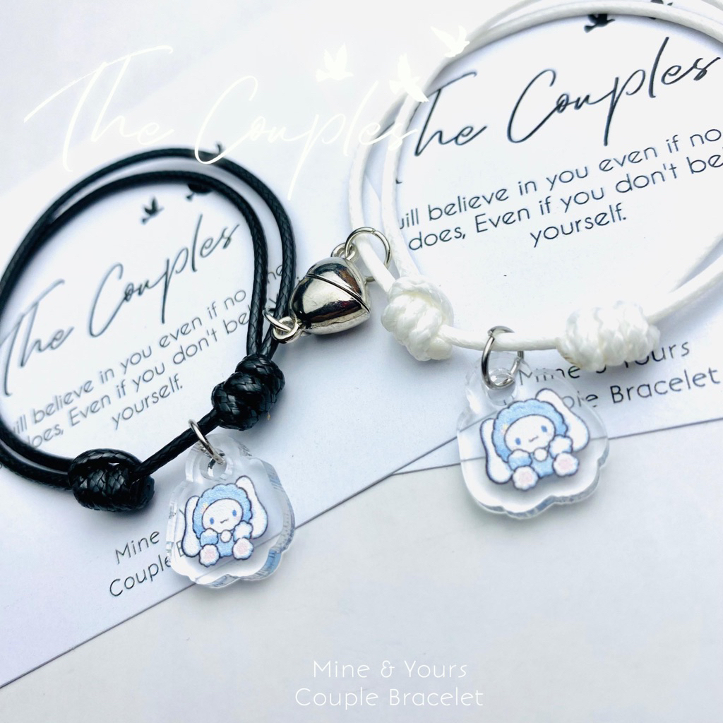 NEW Gelang Couple Magnet Liontin Cinnamoroll Couple Lucu Kekinian Sepasang | Couple Bracelet | Gelan