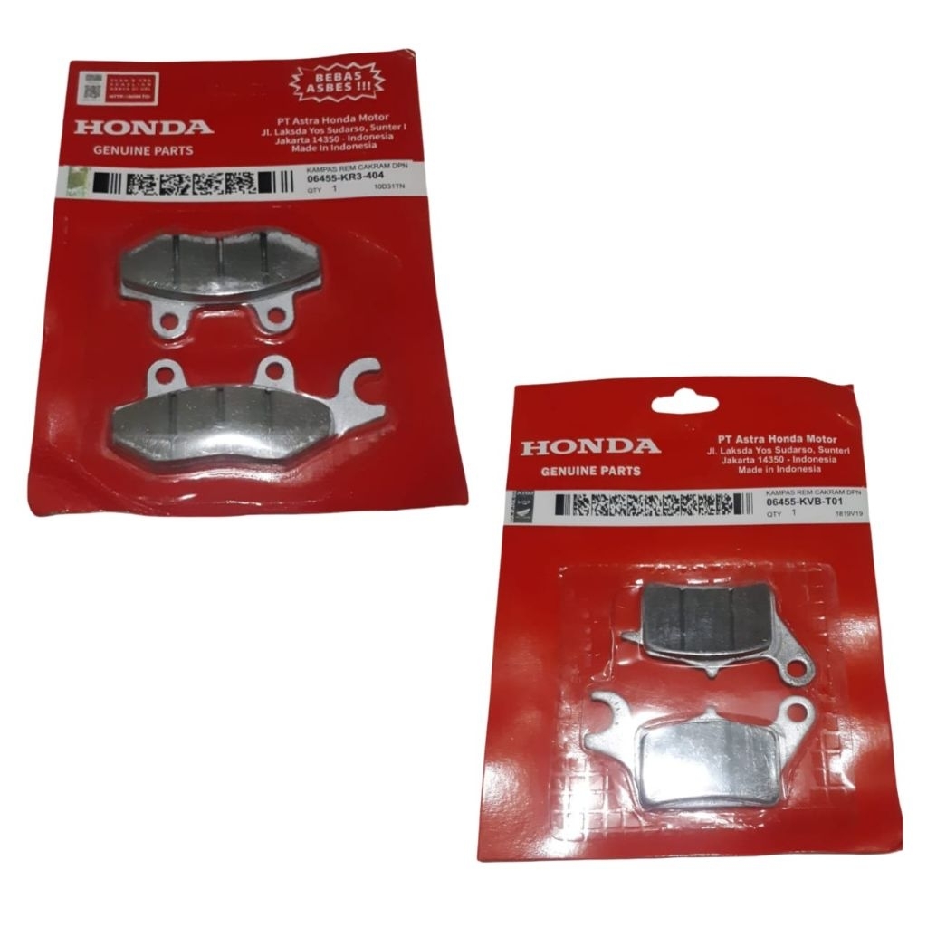 KANVAS REM BRAKE PAD MOTOR HONDA VARIO BEAT SUPRA MANUAL MATIC/KANVAS REM/BRAKE PAD