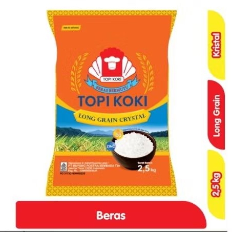 

Topi Koki Beras long grain Kristal 2.5KG