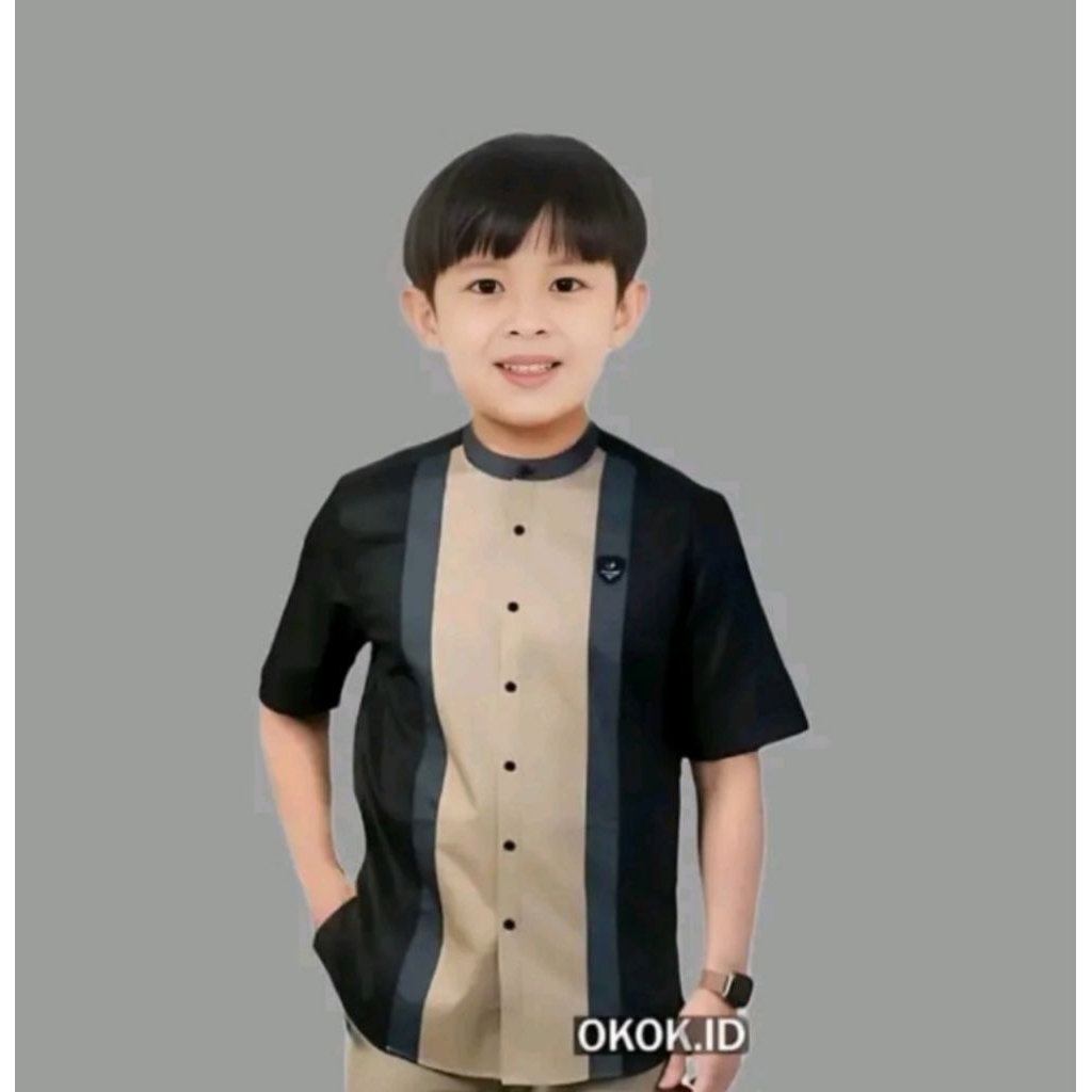 Baju Koko Anak NU_Aiman, || Busana Muslim Anak Laki-Laki