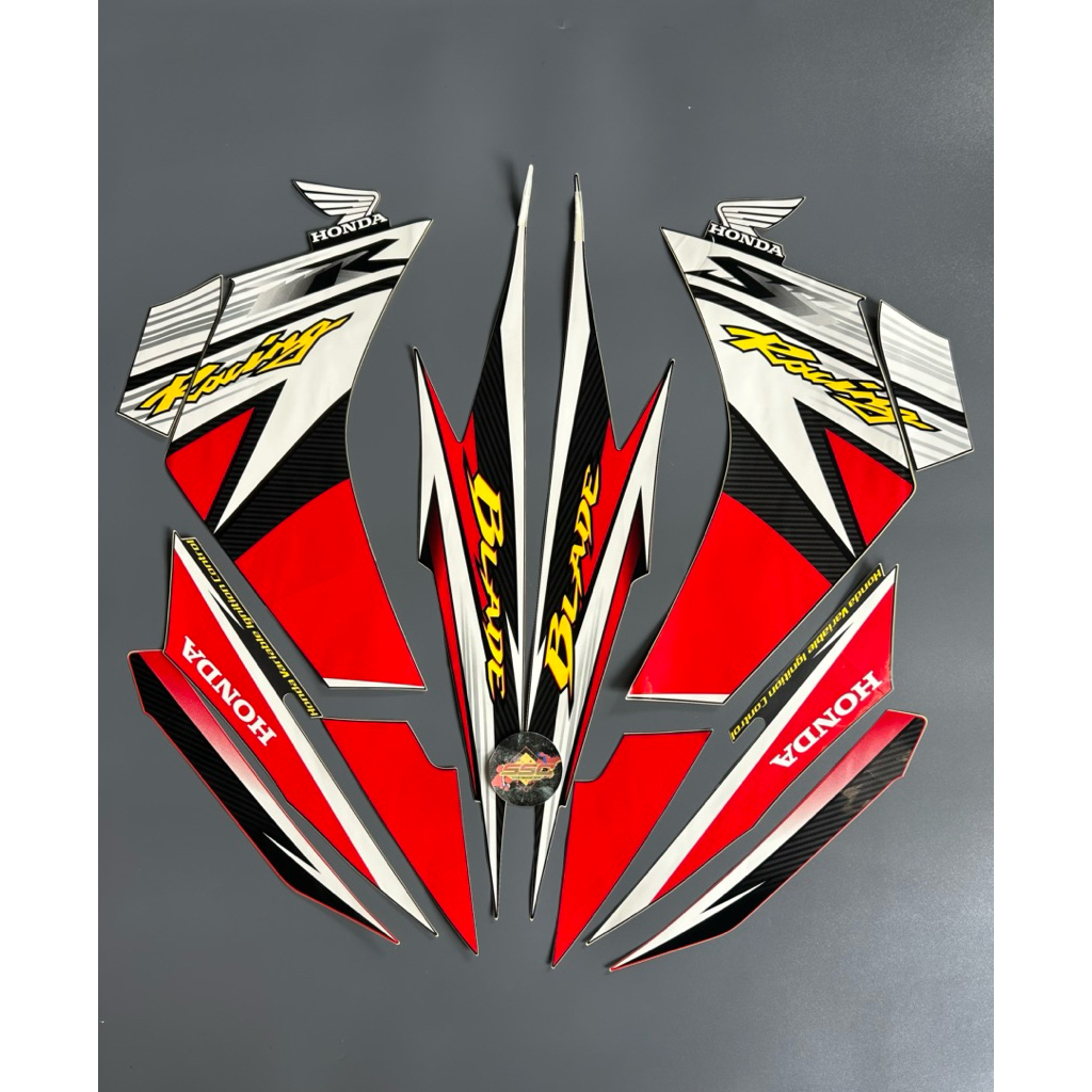 STRIPING STIKER BLADE NEW 2013 HITAM MERAH ORIGINAL