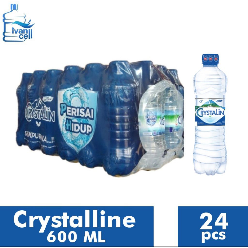 

⚡INSTANT⚡(1 DUS) CRYSTALLINE BOTOL 600 ML isi (24 BOTOL) - ORIGINAL 100%