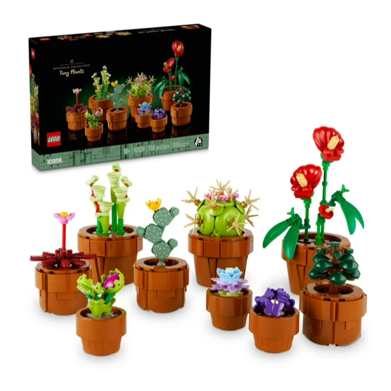 LEGO Botanicals Tiny Plants - Artificial, Fake Indoor Plant Building Set for Home, Kitchen, Desk Dec