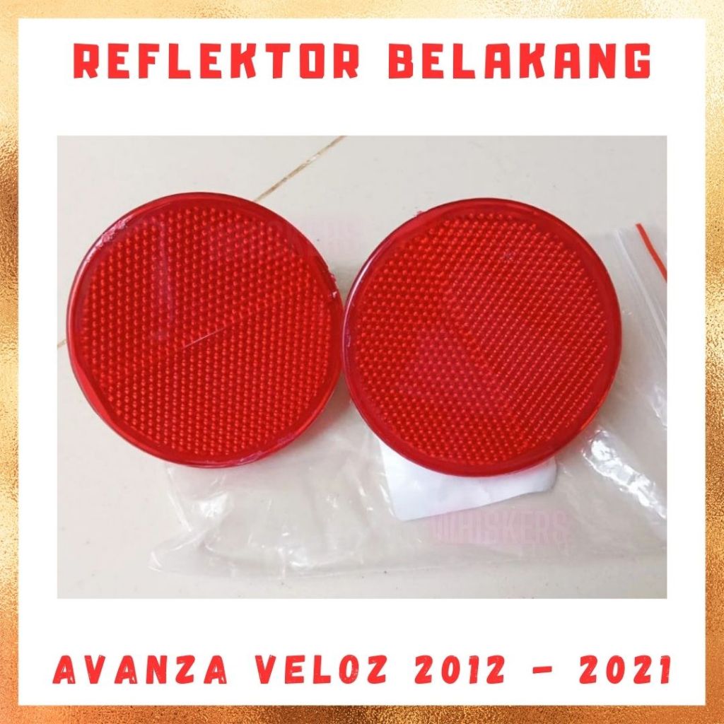 [SET] Lampu Reflektor Bumper / Bemper Belakang Bulat Toyota Avanza Veloz 2012 2013 2014 2015 2016 20