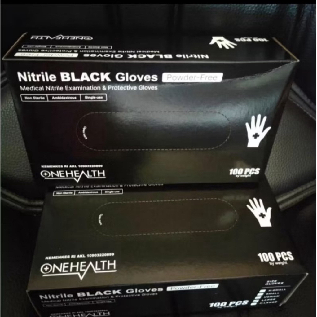 Sritrang Nitrile Black / Sarung Tangan Latex Hitam / Handscoon Nitrile Black