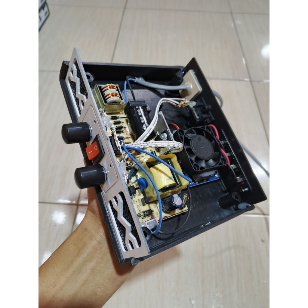 power amplifier miniatur TPA3110, plus kipas, psu/smps 24 volt tinggal colok ke listrik