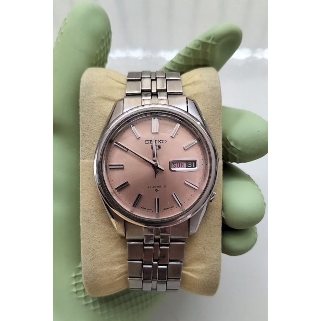 Seiko 5 Automatic Rare 6119 - 8020 Salmon Dial