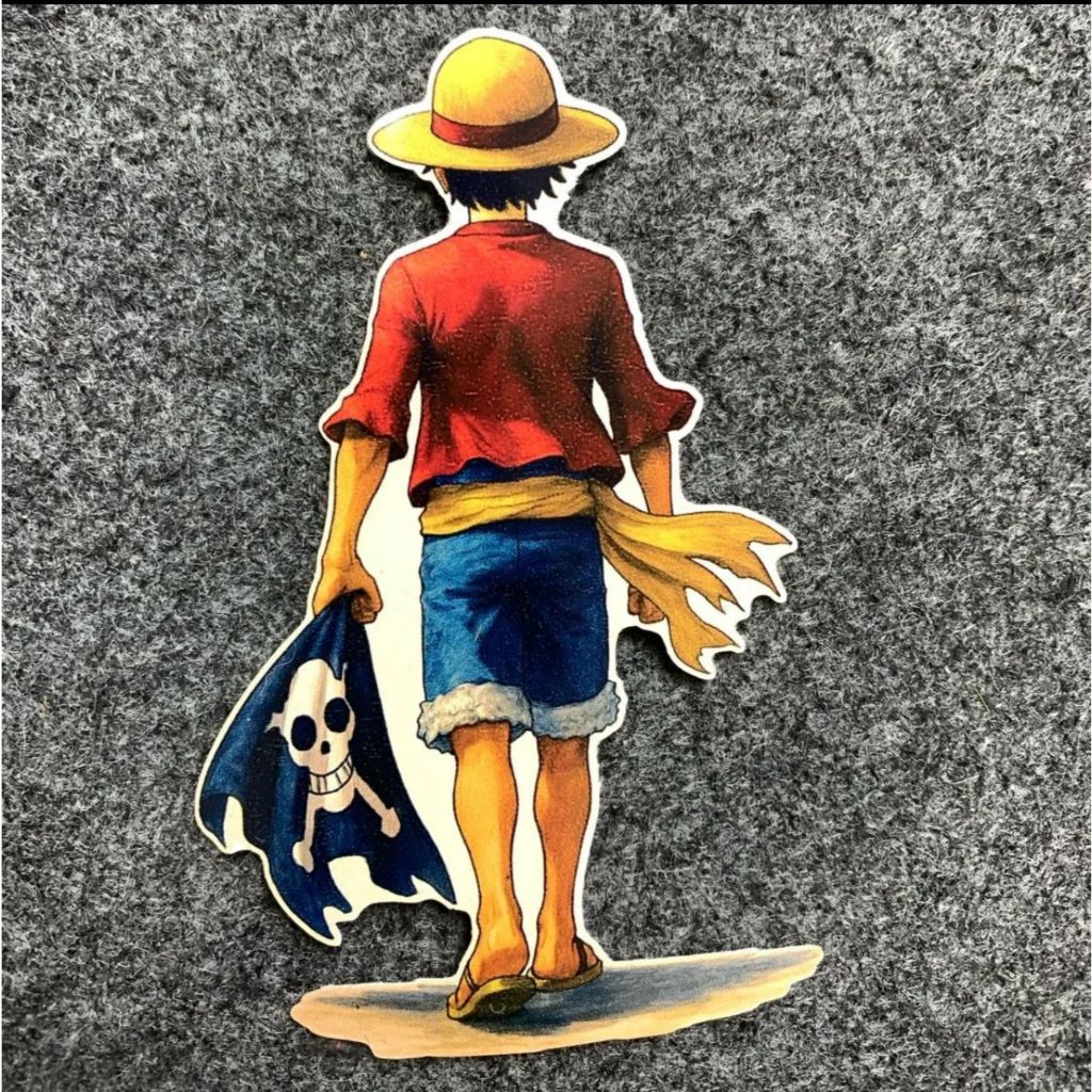 

STICKER ANIME ONE PIECE Vinyl Aesthetick Sticker tumbler Monkey Mugiwira Labtop case Hp anti air