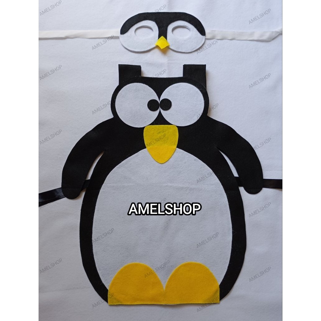 PO Kostum Karnaval anak Set Pinguin Topeng/Baju karnaval anak tk