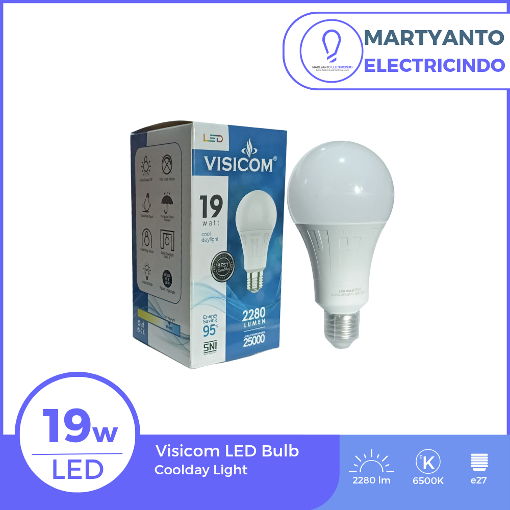 Lampu LED Bulb Visicom 19 Watt Warna Putih