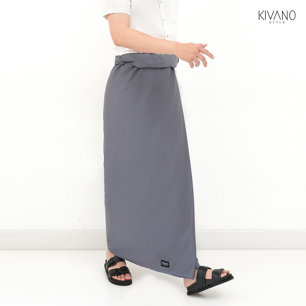 Kivano Sarung Abu Motif Polos Pria Dewasa