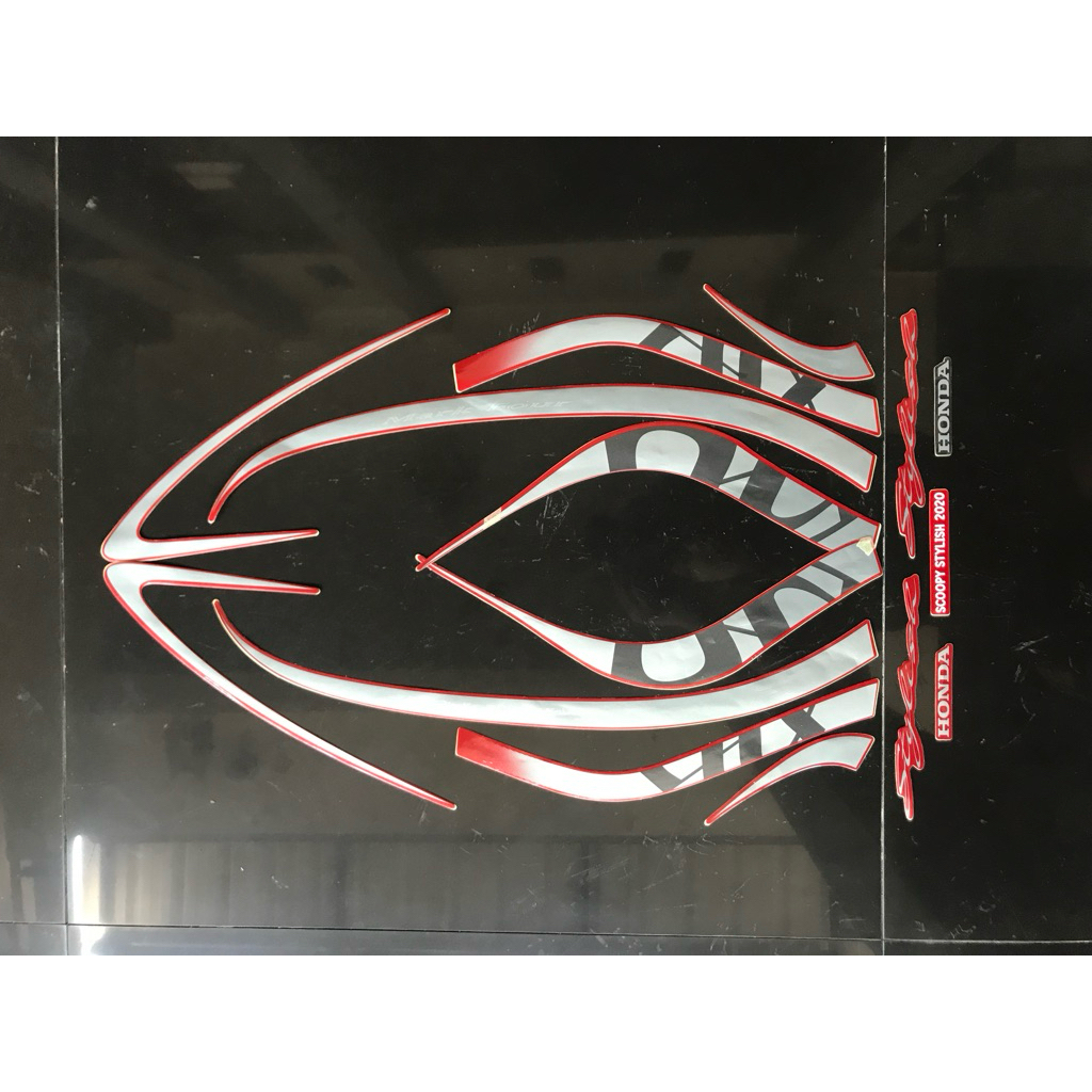 STRIPING STIKER SCOOPY STYLISH 2020 MERAH
