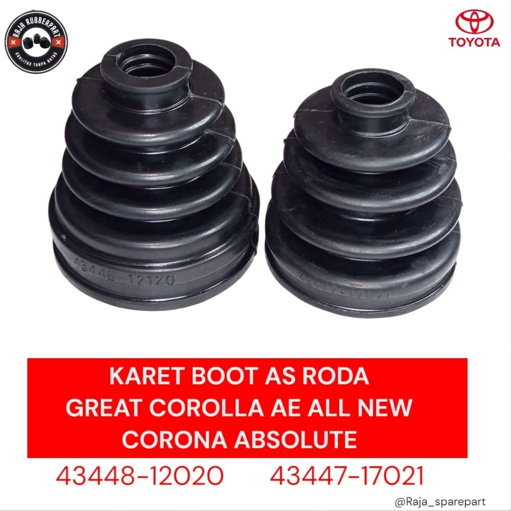 Karet As Roda CV Joint GREAT COROLLA AE-101 AE-111 ALL NEW AE-112 - CORONA ABSOLUTE