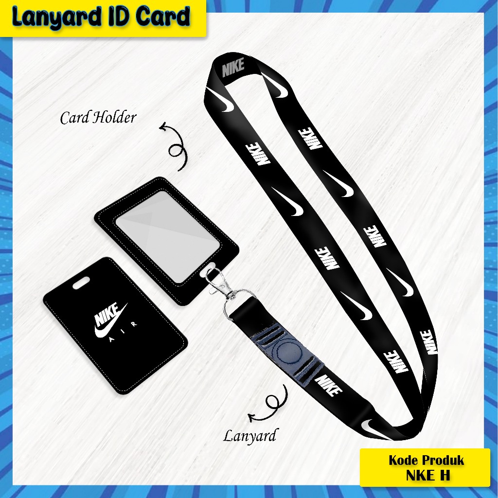 [LANYARD ID CARD] Strap Lanyard Card Holder NIKE tali hp - gantungan kunci - Id card