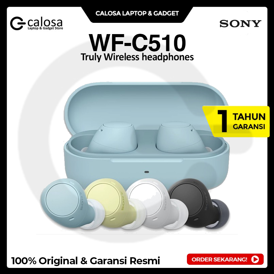 Sony WF-C510 TWS Earbuds Bluetooth 5.0 | 11 Jam Baterai | Ambient Sound | IPX4 | Garansi Resmi / WFC