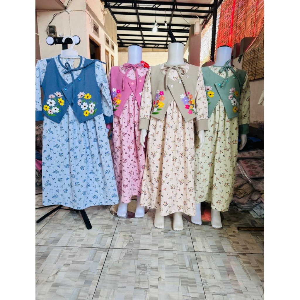 1KODI ISI 20 PAS GAMIS SAKURA UKURAN M 1-5 TAHUN RENDOM WARNA