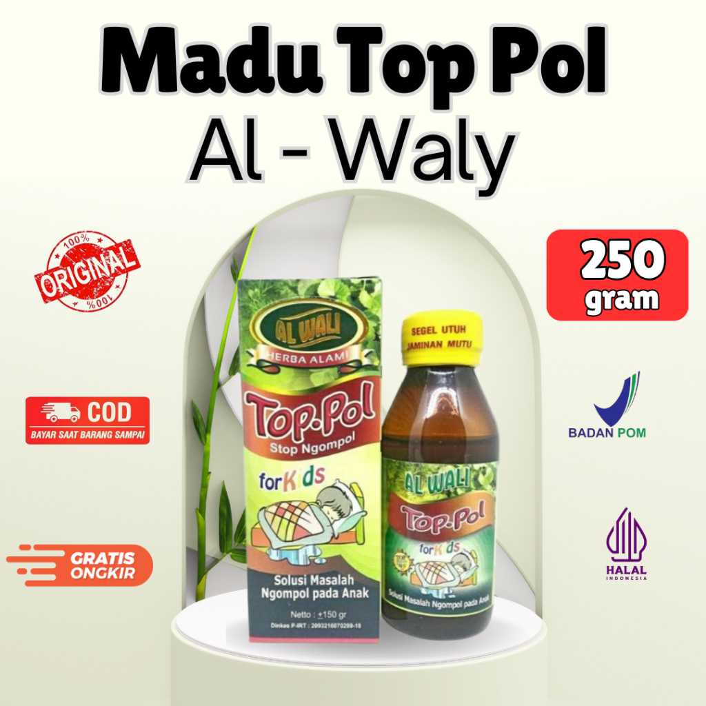 

Madu Top-Pol Al-Waly – Herbal Anak Stop Ngompol | 250gr Asli Halal