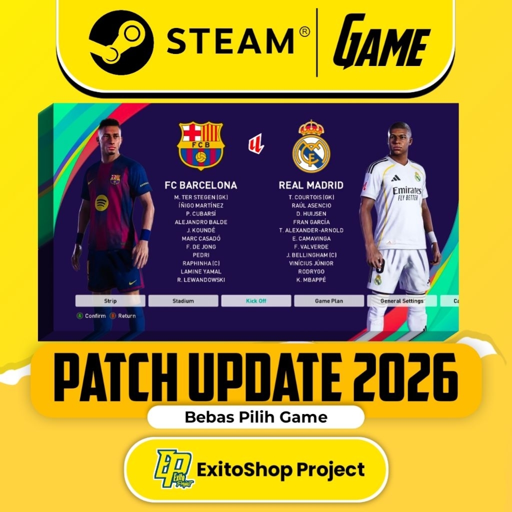 OPTION FILE PATCH UPDATE 2026 PES2021 ORIGINAL STEAM FREE 1 MUSIM