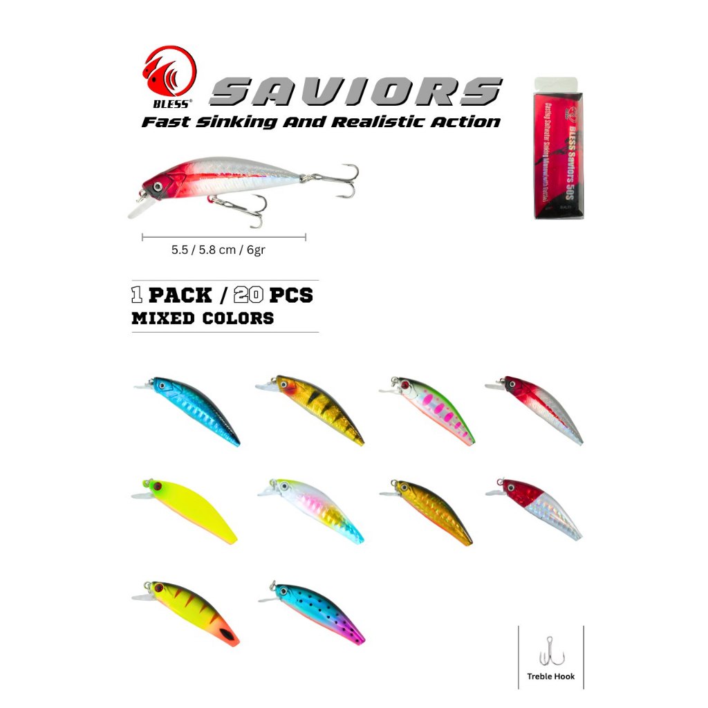Bless Saviors 50S – King of Lure | Lure Mini Fast Sinking 5.5cm / 5.8cm 6gr