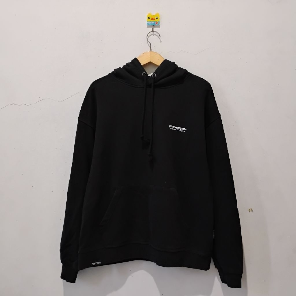 Hoodie grooverhyme Size M 100%Ori hitam pekat