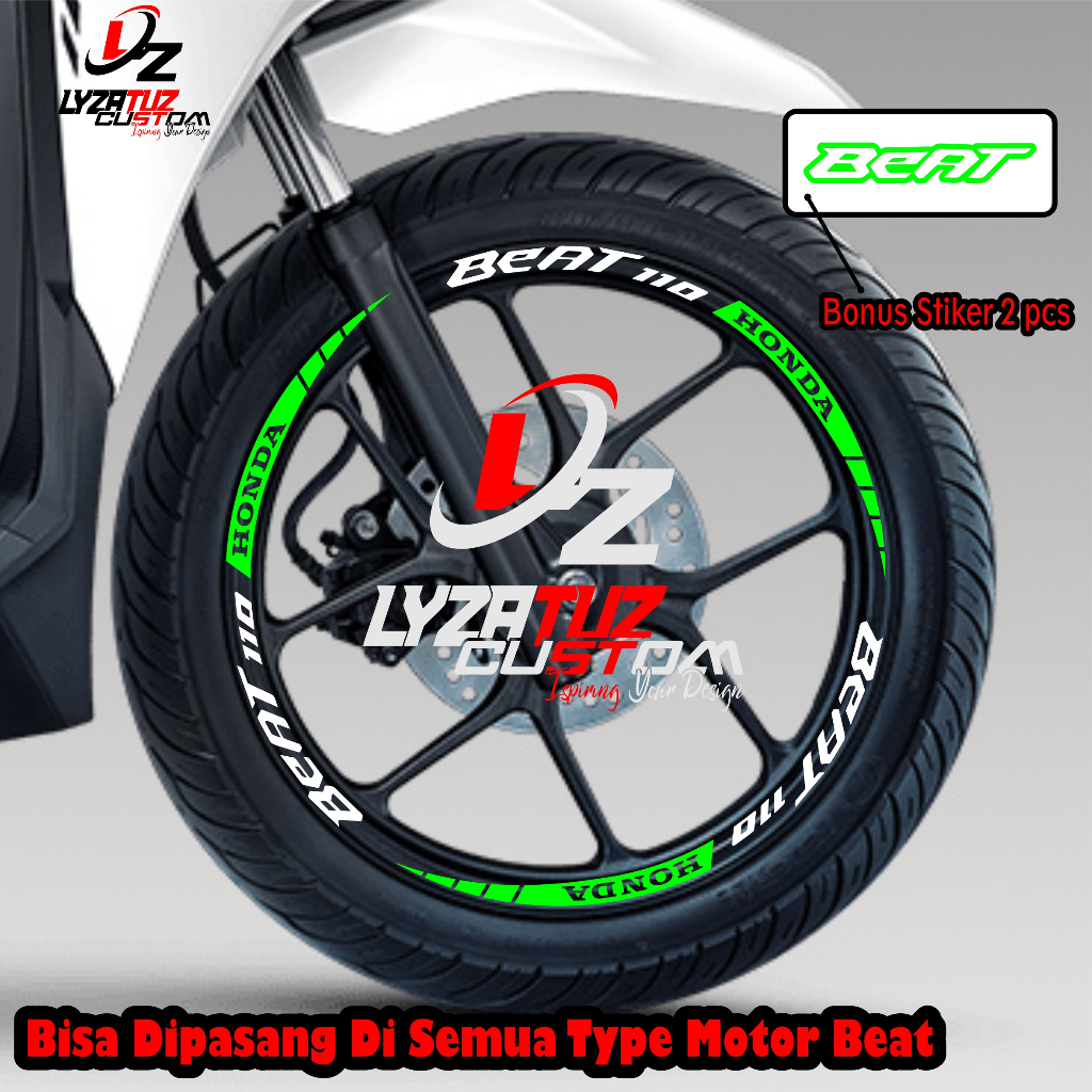 Cutting Stiker Sticker Lis List Roda Motor HONDA VELG BEAT - Aksesoris Motor Stiker Lis ALL BEAT Sch