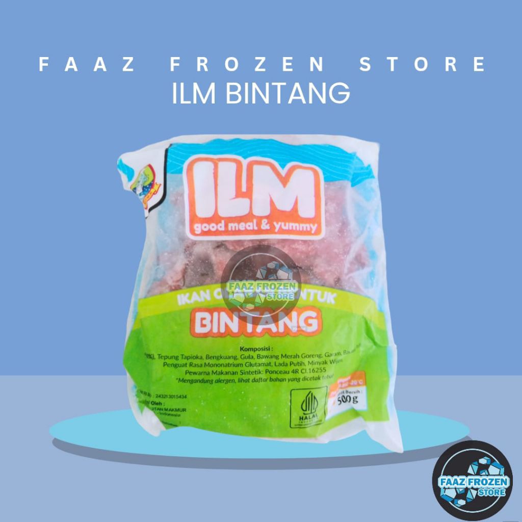 

Ikan Olahan bentuk Bintang produk ILM netto 500 gram frozen food