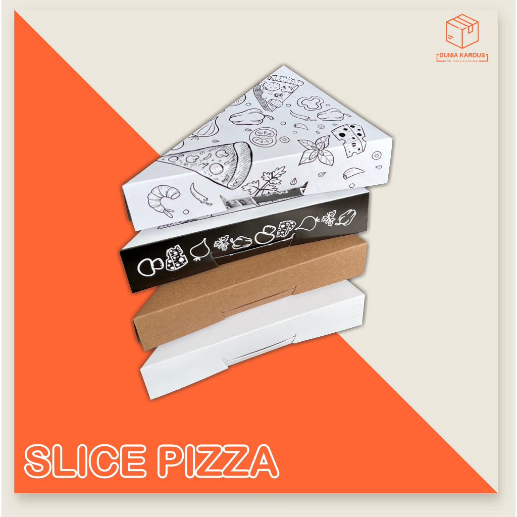 

SLICE PIZZA 17x12x3.5 cm / CAKE SLICE /paper kraft / paper box PLUS LAMINASI | KEMASAN MAKANAN | PUPER SLICE PIZZA