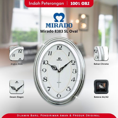 JAM DINDING MIRADO 8383-SL OVAL/MIRADO ORIGINAL/JAM MIRADO/JAM DINDING QUARTZ