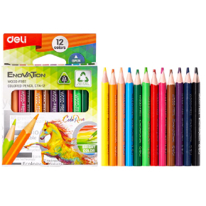 

Deli Color Run Color Pencil / Pensil Warna 12 Warna Desain Segitiga Wood-Free EC114
