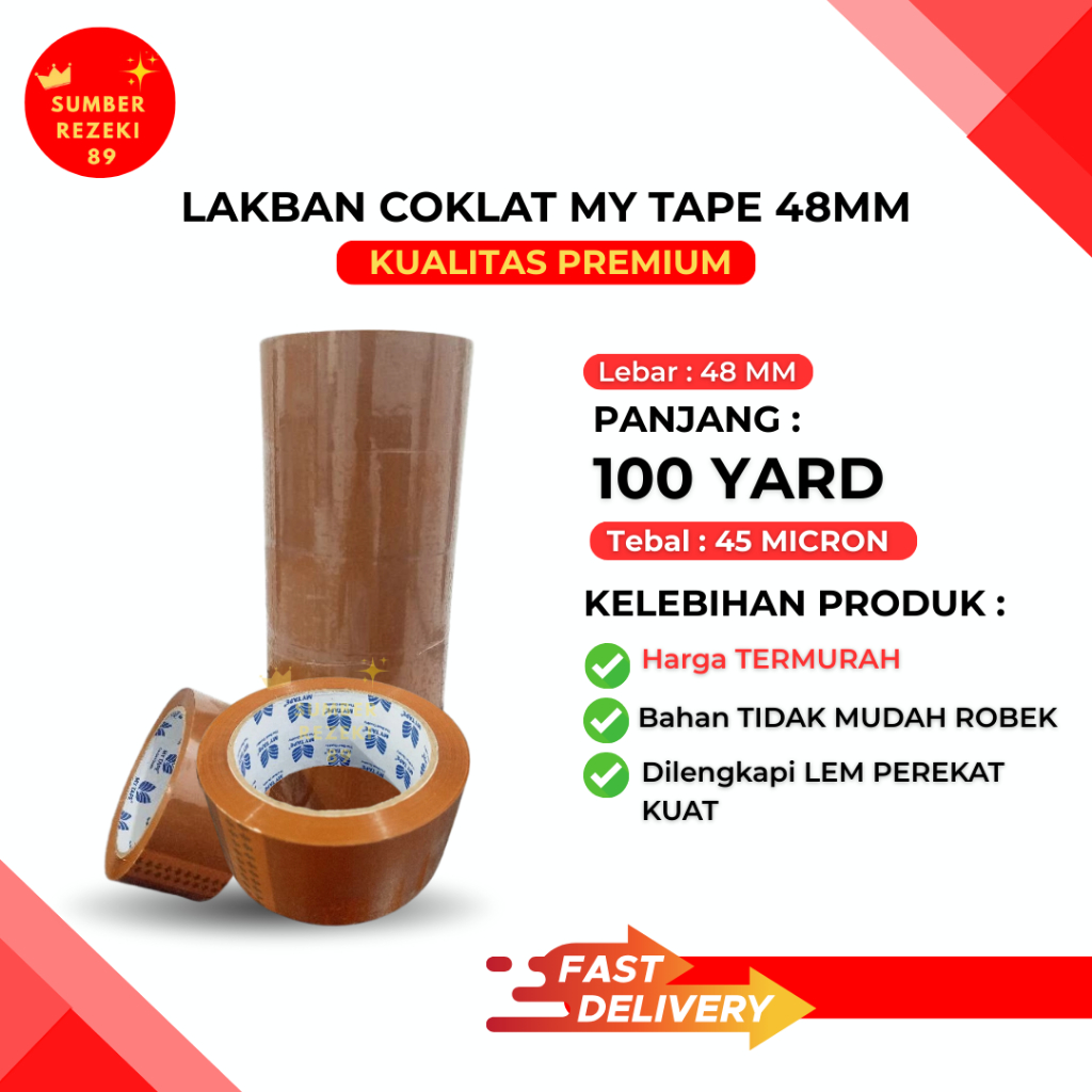 

Lakban Coklat Besar My Tape 48MM 100Yard 45Micron