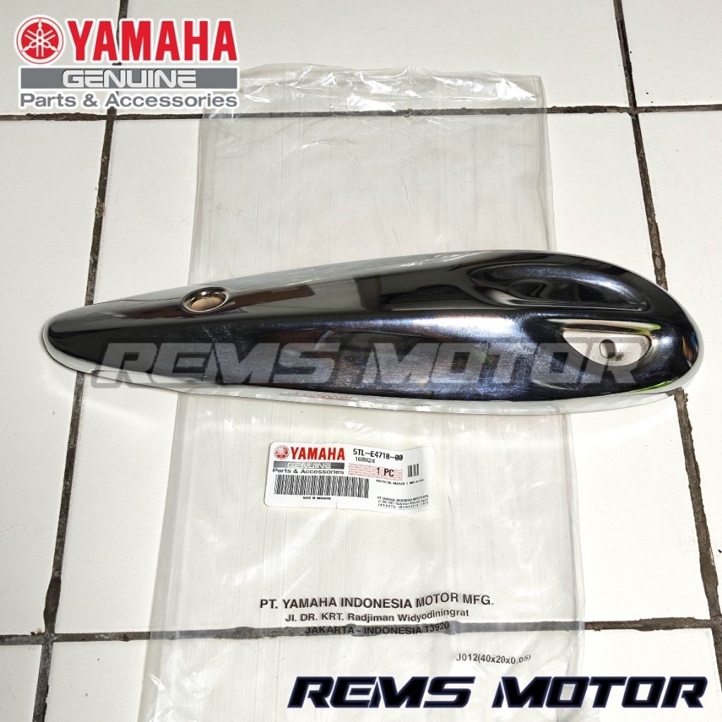 TAMENG KNALPOT MIO SPORTY 2003-2007 ORI YGP COVER PELINDUNG CHROME MIO 2004 2005 2006 ORIGINAL YAMAH