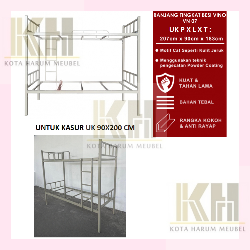 ranjang tingkat besi bunkbed besi bunk bed besi ranjang susun tangga tempat tidur tingkat besi vino 