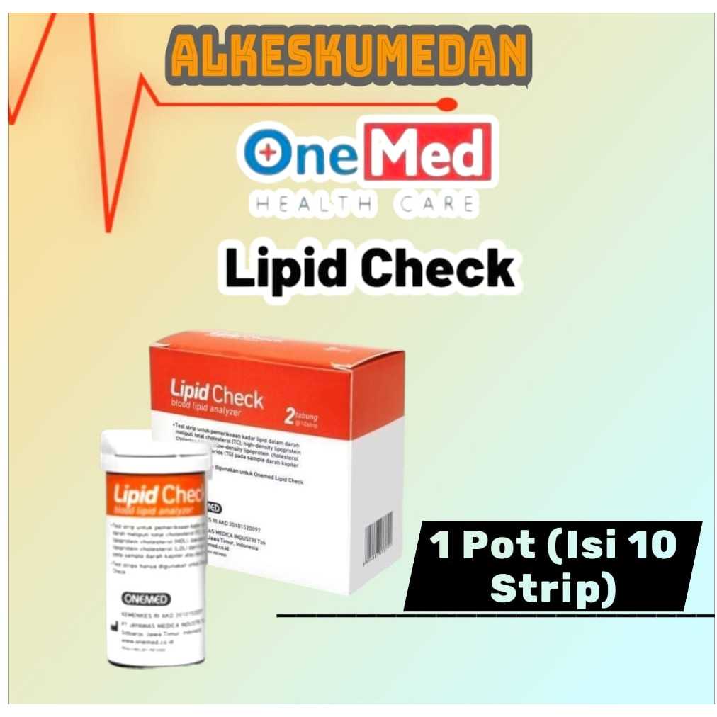 STRIP LIPID ONEMED CHECK KOLESTEROL LENGKAP LIPID TEST STRIP 4IN1 ONEMED/POT