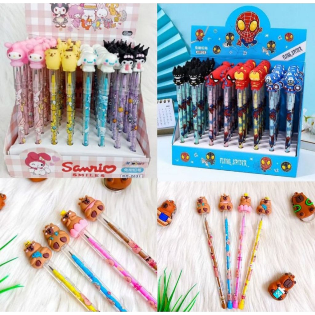 

Pensil Bensia pensil susun pensil cabut-cabut karakter sanrio kuromi cinnamorol melody pompopurin