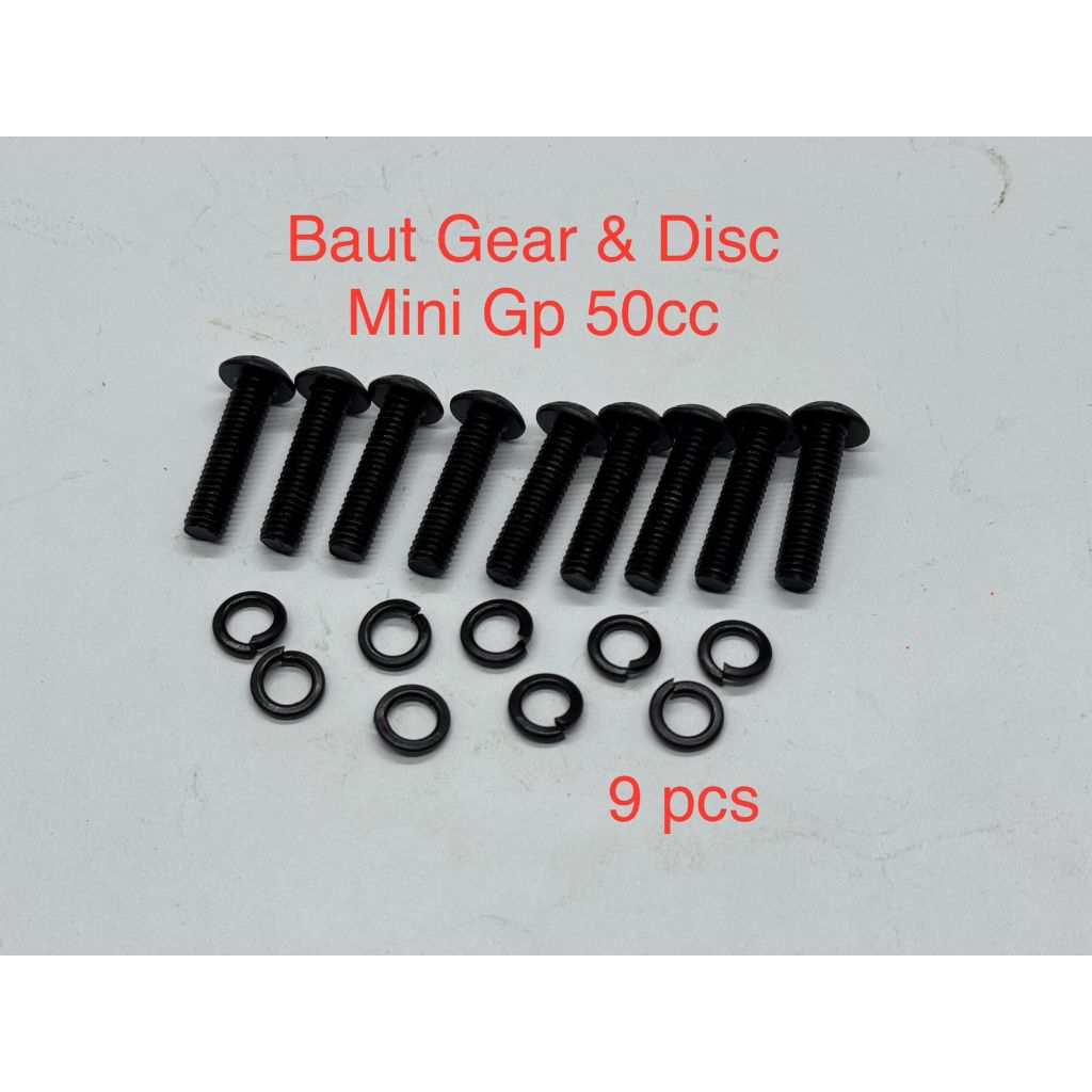 Baut L Heavy Duty Gear & Disc M5 x 20mm Mini Gp 50cc 2Tak - Goped - Universal - 9pcs