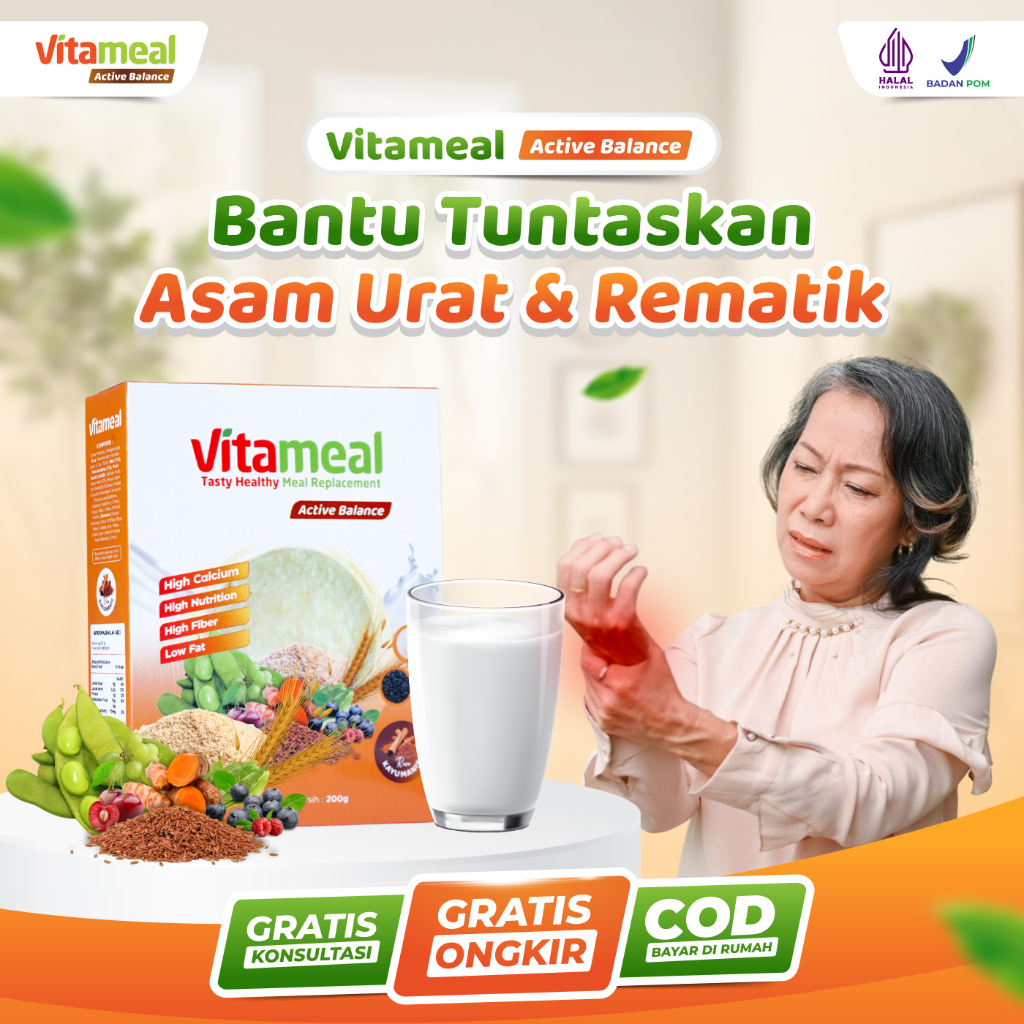 

Vitameal Active Balance - Susu Untuk Terapi Tulang & Sendi Ampuh Atasi Asam Urat Tinggi Rematik Kebas Kesemutan Pegal Linu