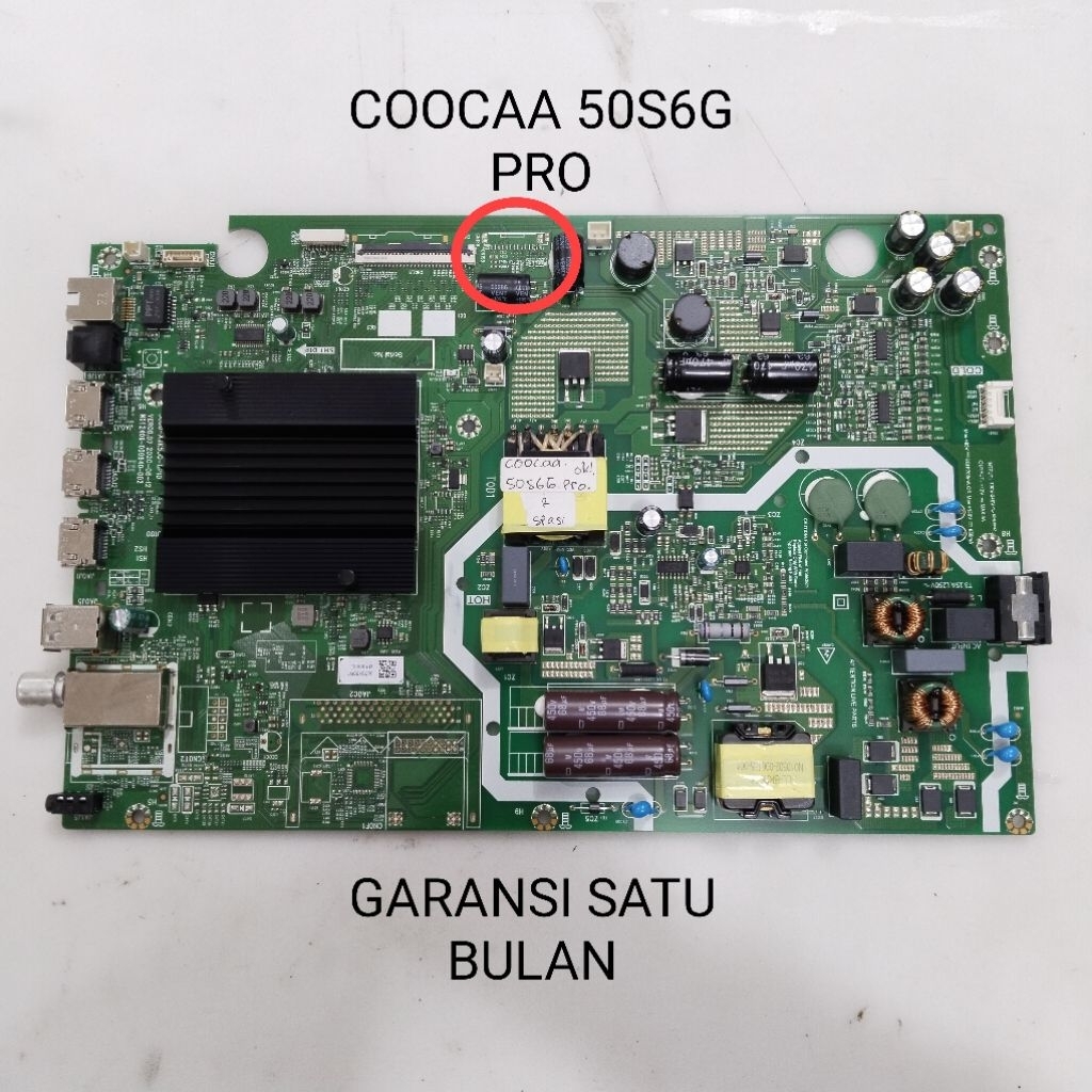 MB TV LED COOCAA 50S6GPRO - MESIN TV LED COOCAA 50S6G PRO MAINBOARD TV / MODUL TV / MESIN TV / MOBO 