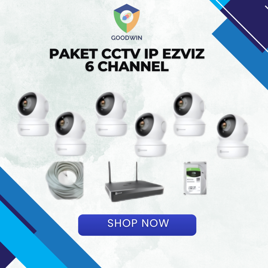 PAKET CCTV IP EZVIZ Indoor 6 Kamera C6N