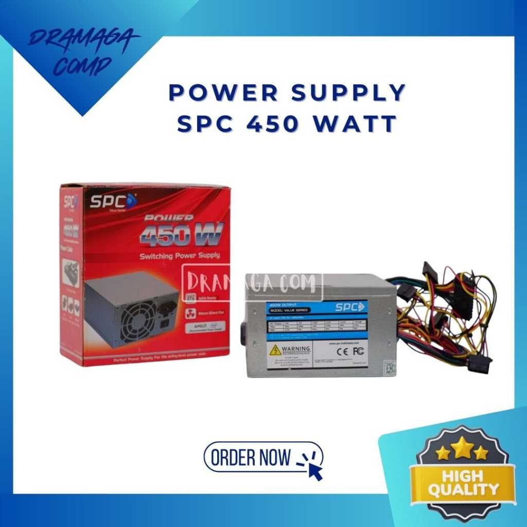 POWER SUPPLY SPC 450 WATT PSU UNTUK PC COMPUTER